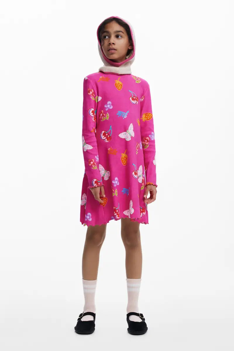 Ribbed skater dress shapes