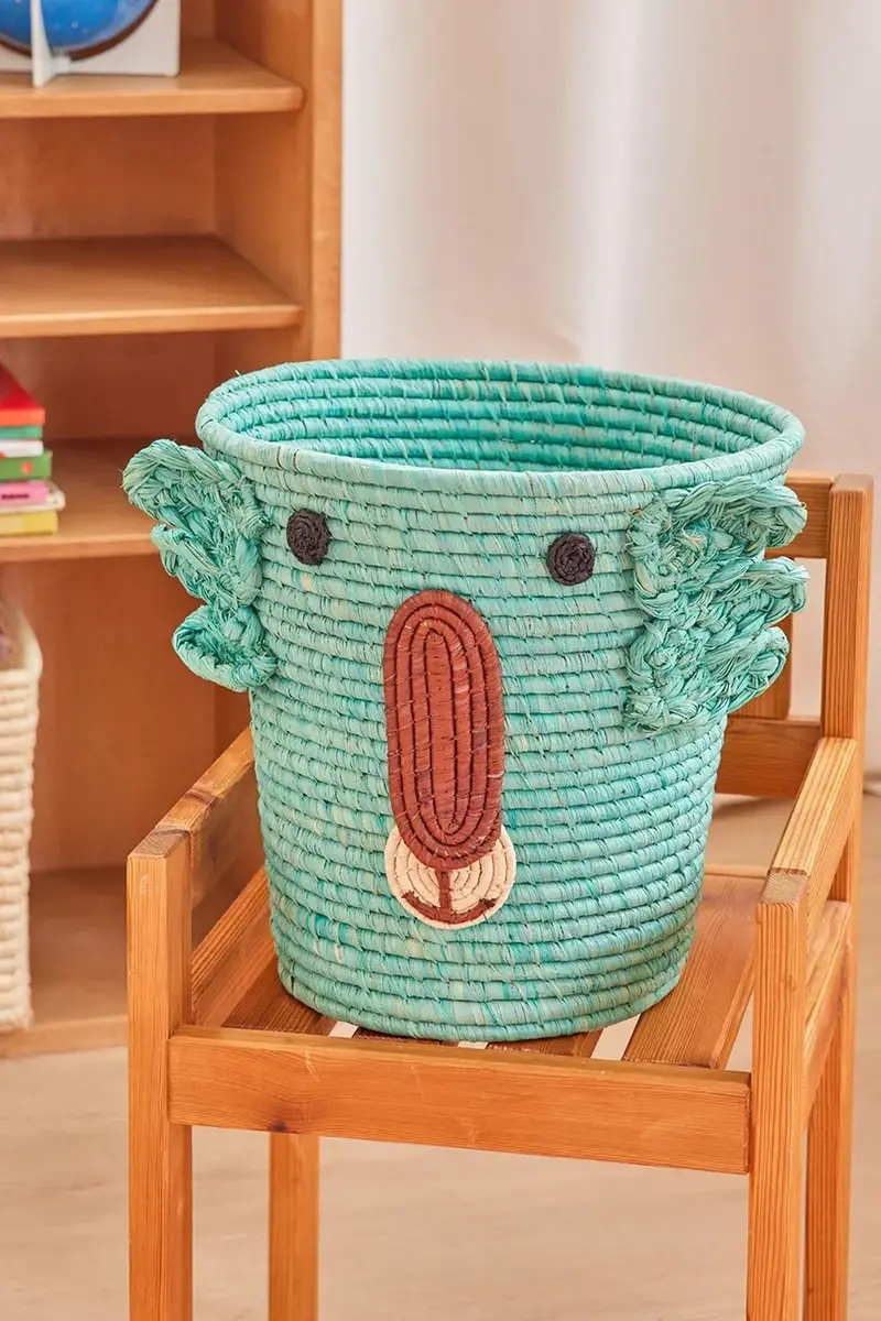 cestino portaoggetti 30 x 20 cm Turchese miniatura 2