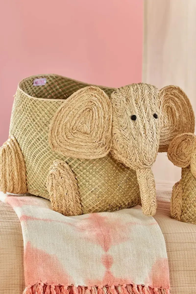 cestino portaoggetti 40 x 30 x 49 cm colore beige miniatura 3