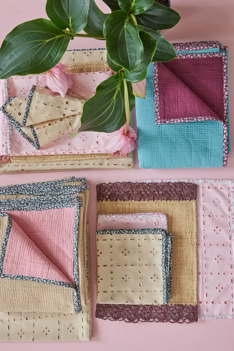 copriletto in cotone 140 x 200 cm Multicolore miniatura 3