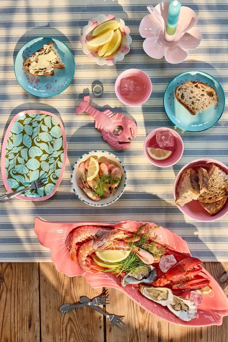 piatto da portata 5,5 x 19 x 53 cm colore rosa miniatura 3