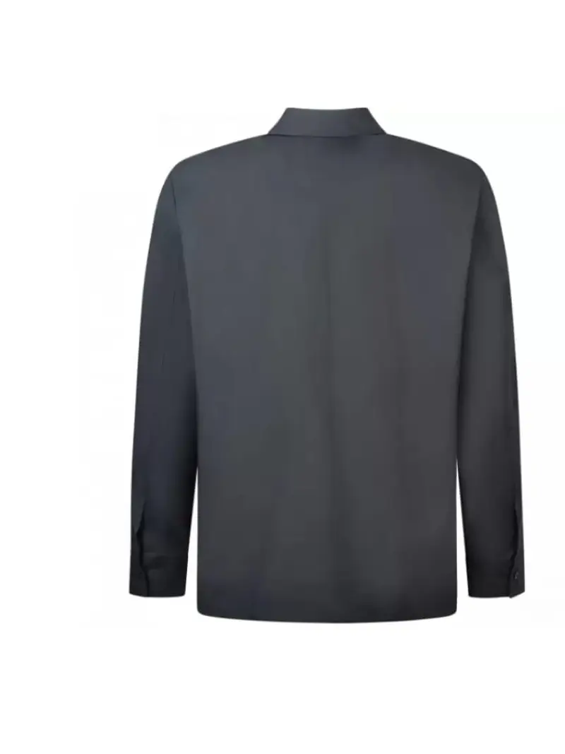 Richmond camicia nera uomo in cotone mini logo sulla tasca miniatura 2