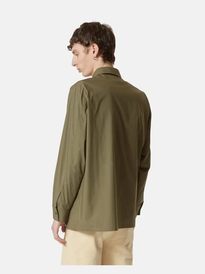 Richmond camicia verde militare uomo in cotone mini logo sulla tasca miniatura 2