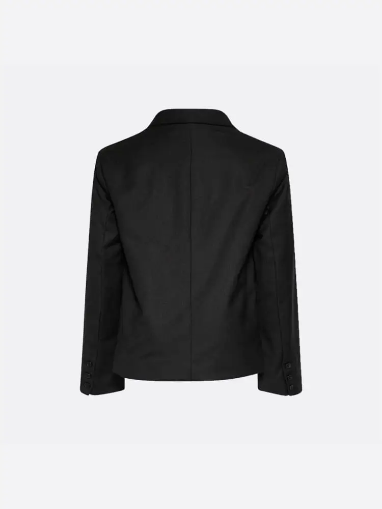 giacca nero bambino logo sul fondo miniatura 2