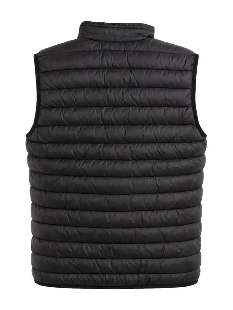 giubbotto smanicato nero uomo con logo miniatura 2