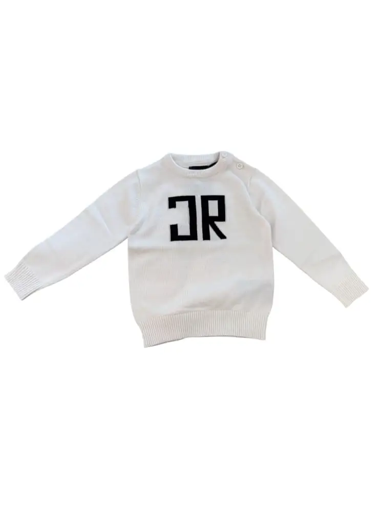 maglia bianca neonato logo sul davanti