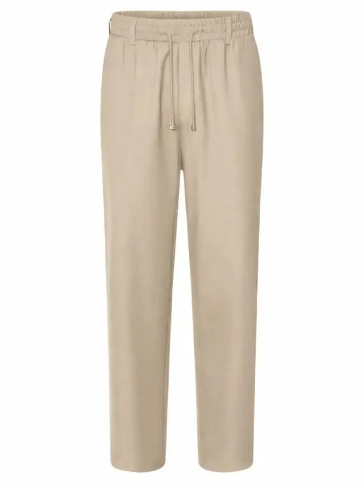pantalone beige uomo mini logo