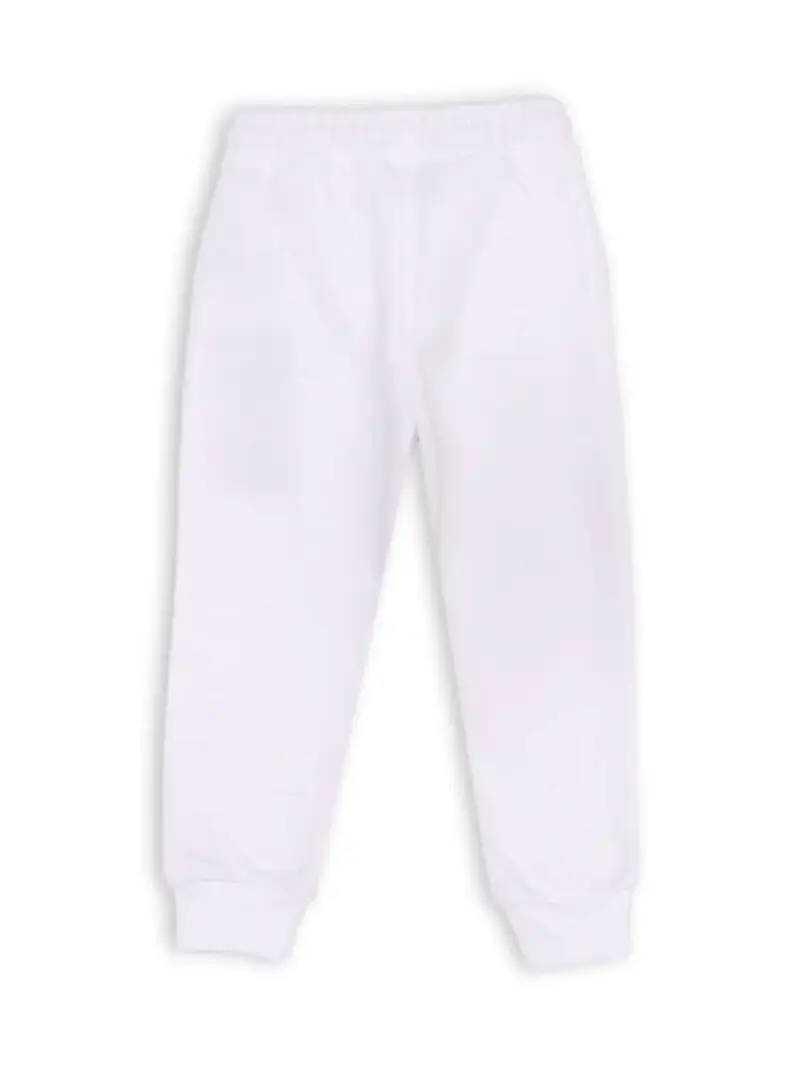 Richmond pantalone bianco bambina tuta in cotone logo sul lato rosa miniatura 2