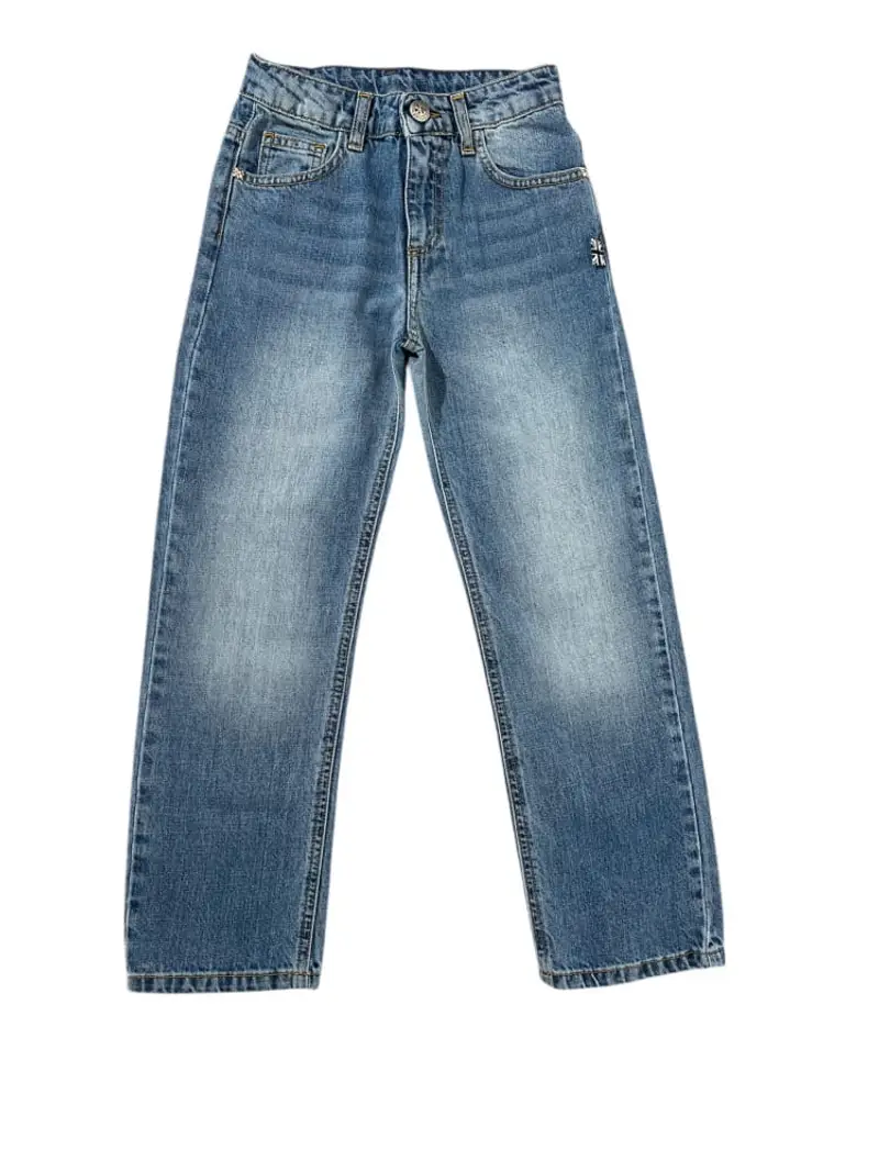 Richmond pantalone in denim bambino flare logo in rilievo sul retro