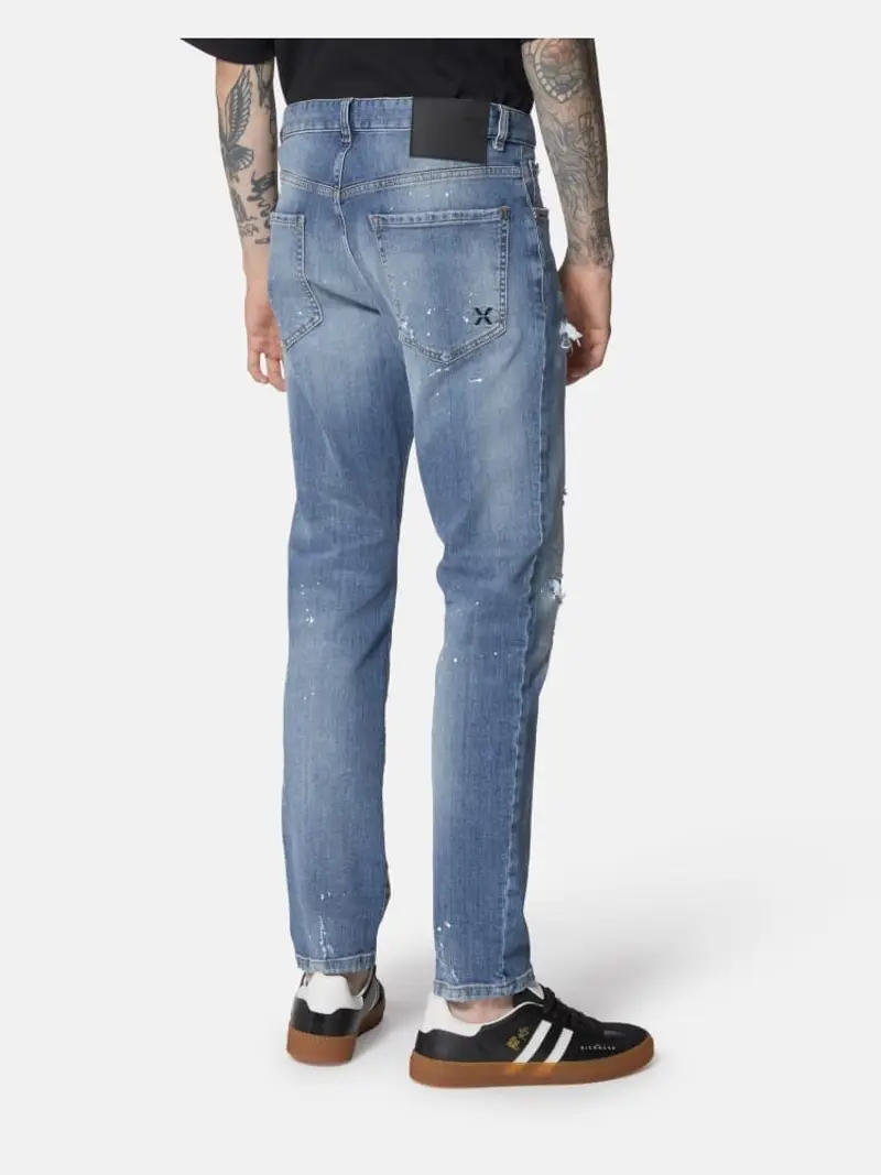 Richmond pantalone in denim uomo medium regular fit patch logo sul retro miniatura 3