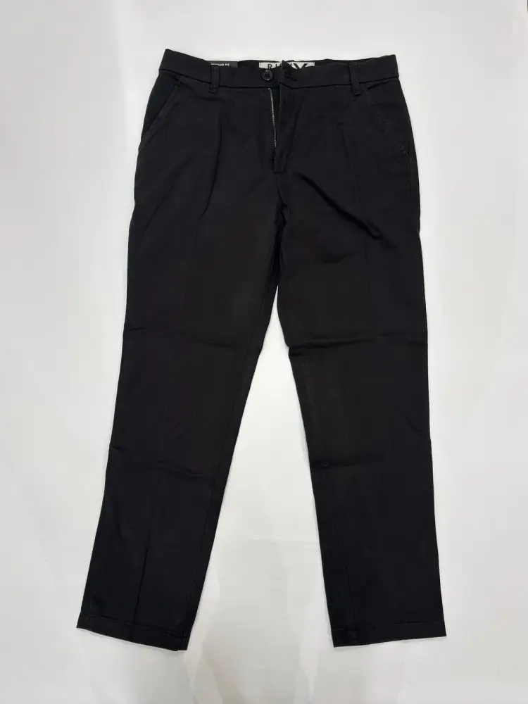 pantalone nero donna in cotone patch logo sul retro