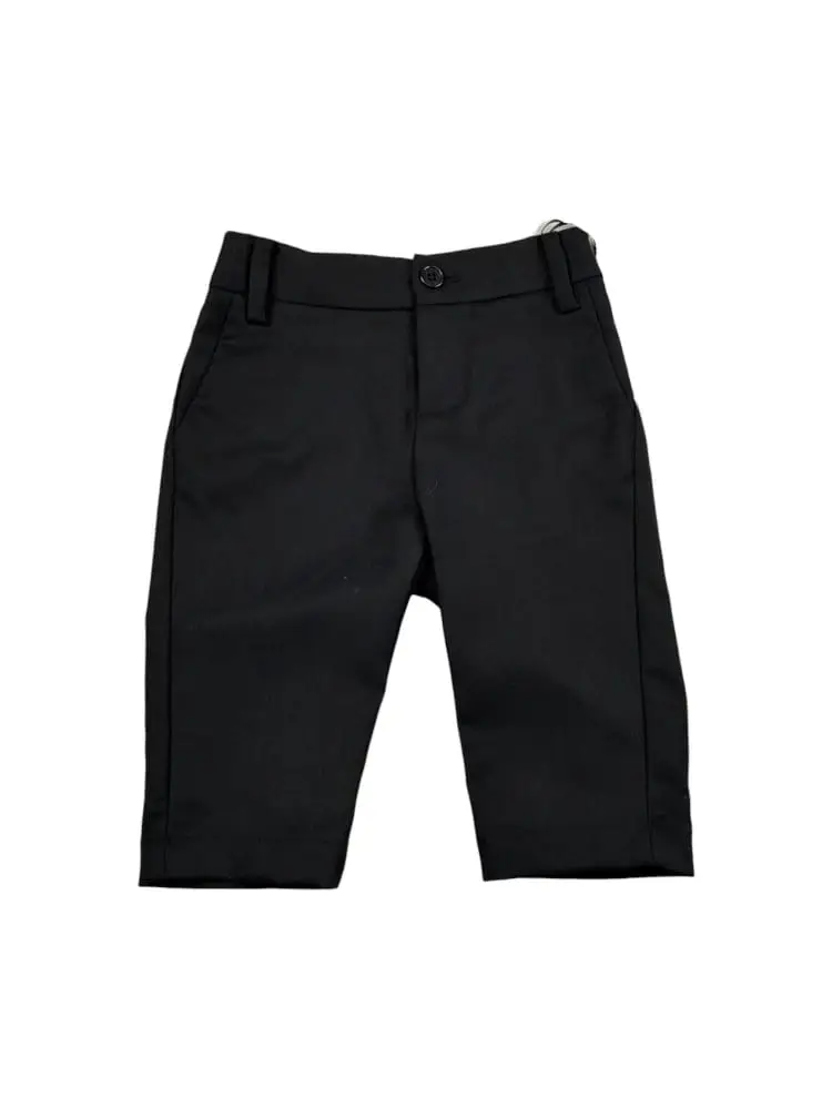 pantalone nero neonato logo sul retro
