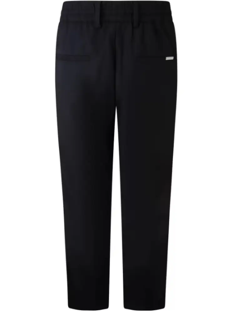 pantalone nero uomo in misto viscosa logo sul retro miniatura 2