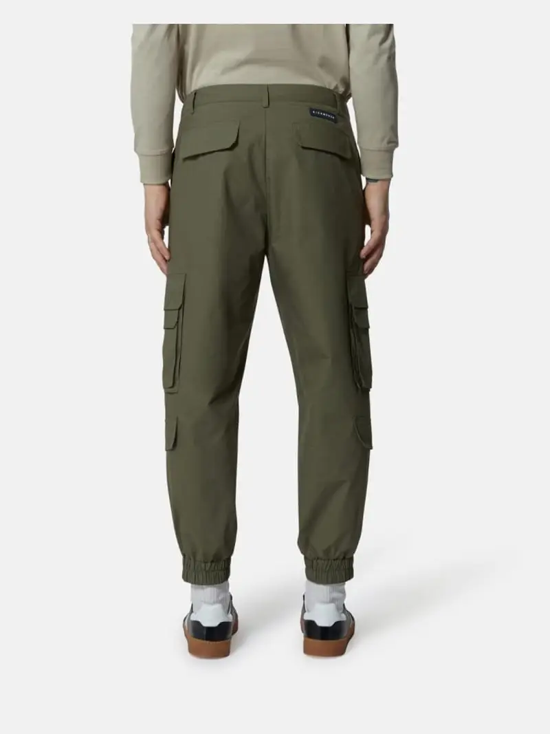 Richmond pantalone verde militare uomo in cotone cargo logo sul retro miniatura 3
