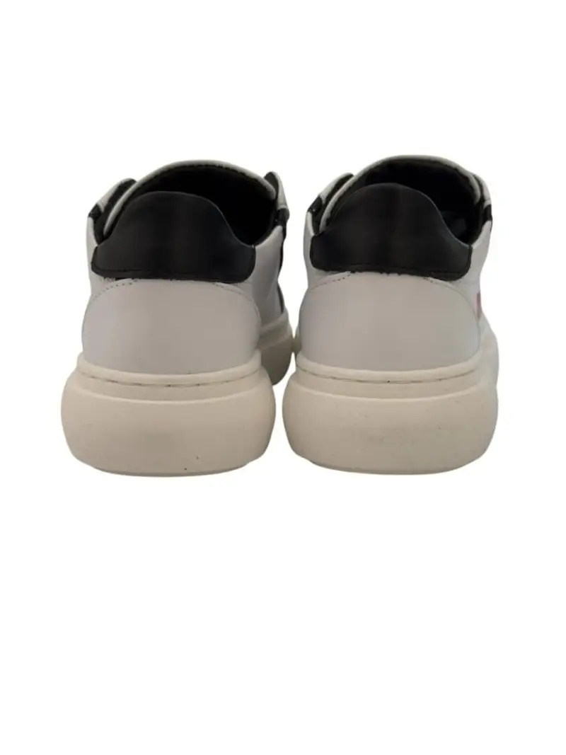 Richmond scarpe bianche bambino in ecopelle logo sul lato a contrasto miniatura 2