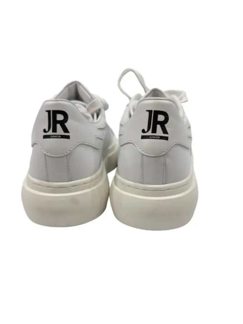 Richmond scarpe bianche donna in ecopelle logo con strass sul lato miniatura 2
