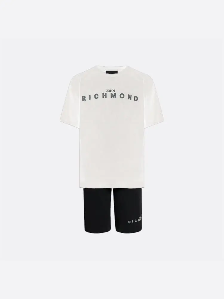 set bianco bambino logo a contrasto