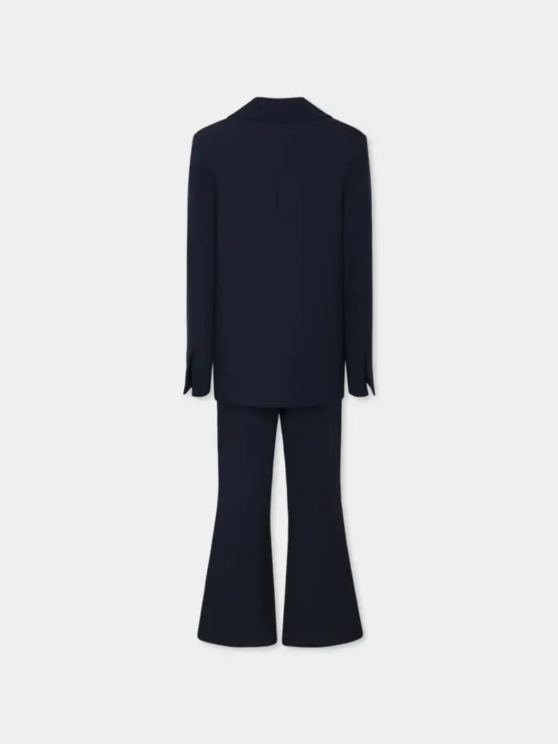 Richmond set blu navy bambina giacca e pantalone elegante in misto viscosa miniatura 2