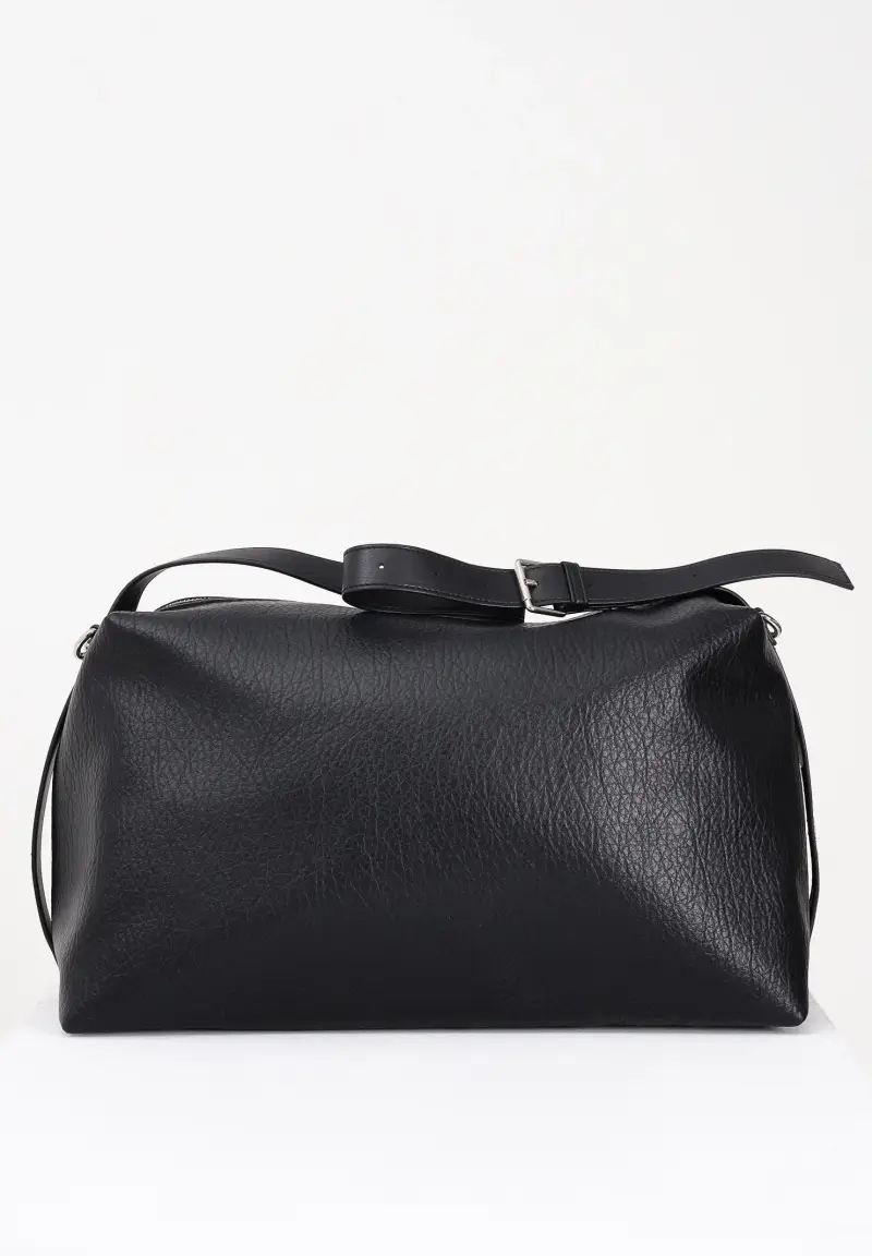 Shopper nera da donna con logo miniatura 3