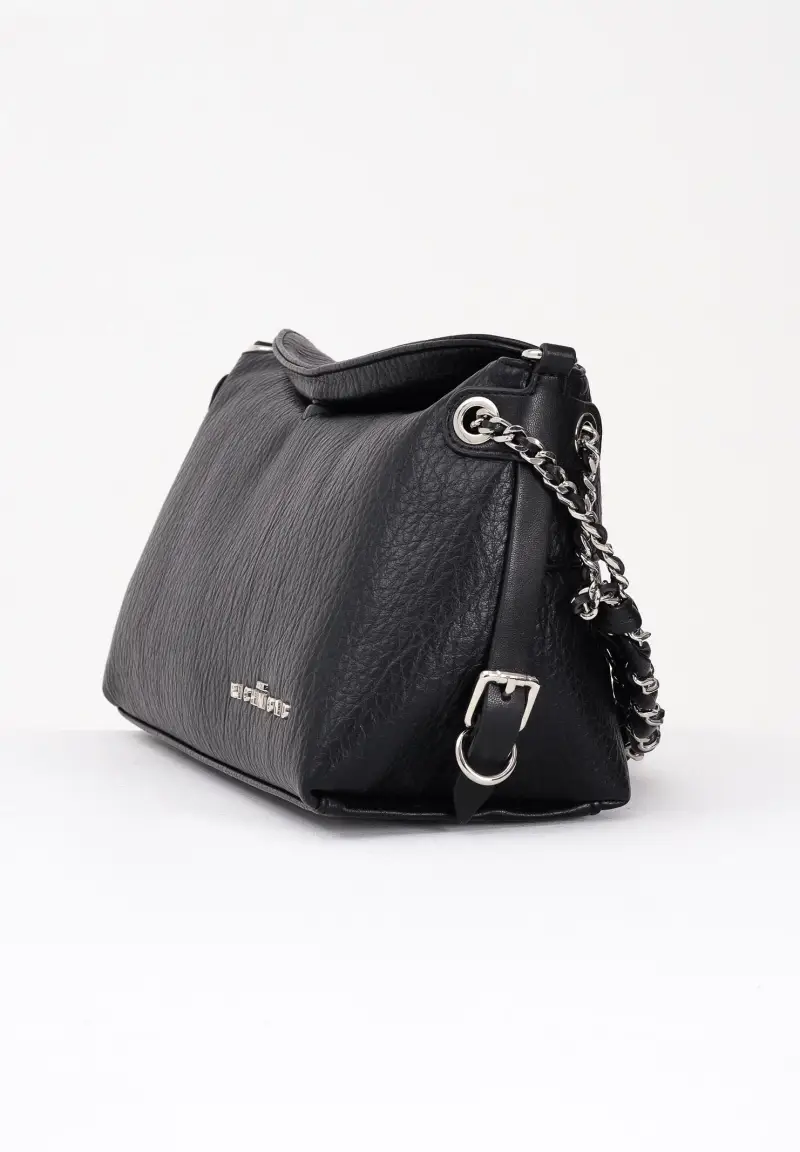 Shopper nera da donna con logo miniatura 2