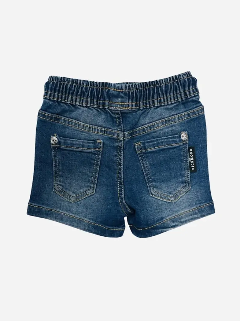 Richmond shorts in denim neonato logo sul lato a fantasia miniatura 2