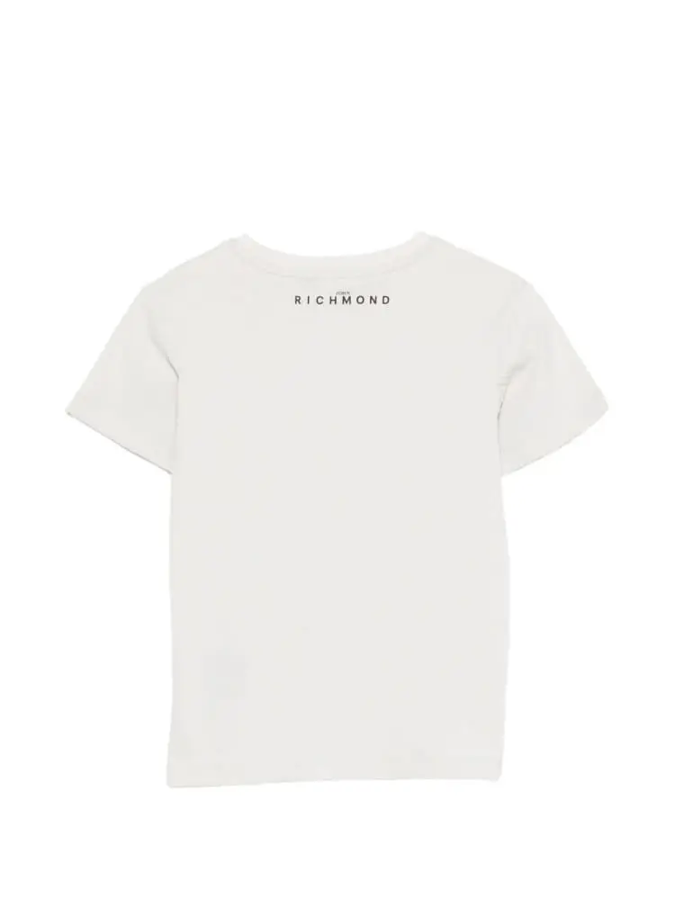 tshirt bianca bambino logo lettering miniatura 2