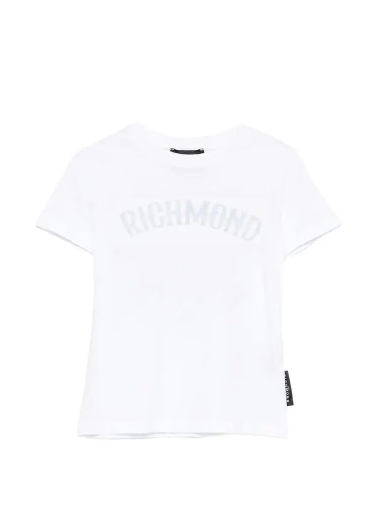 tshirt bianca bambino maxi logo