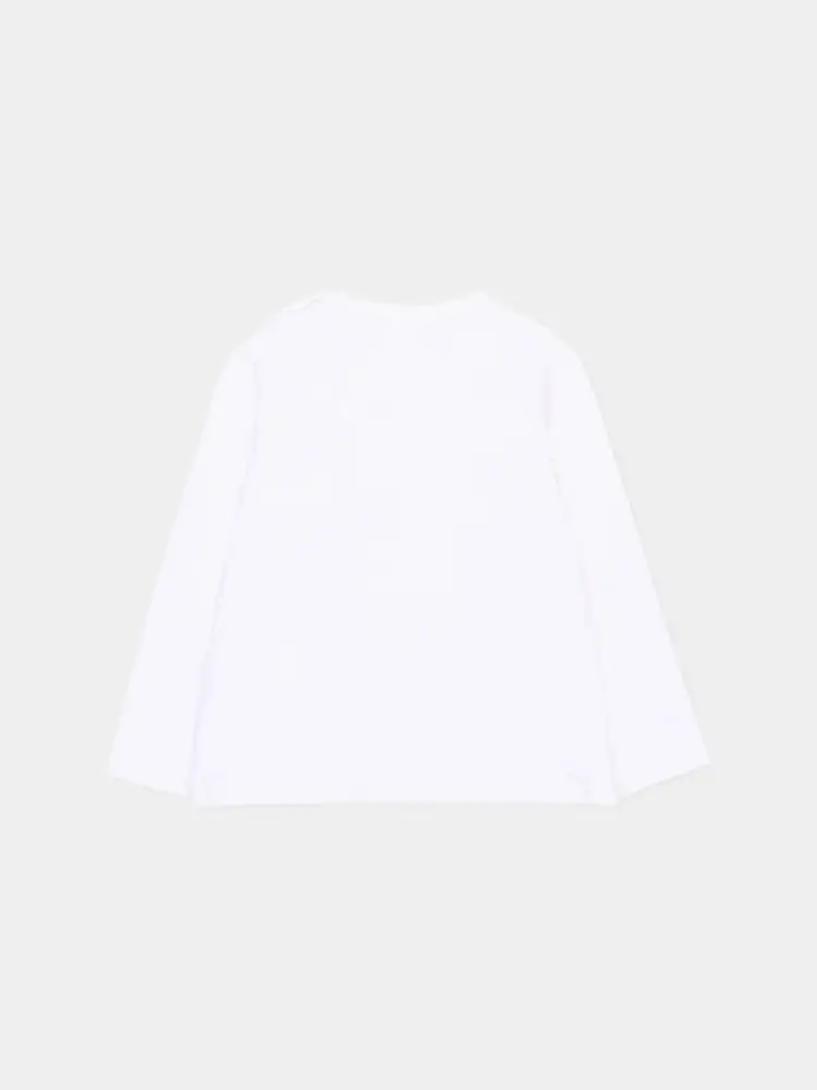 tshirt bianca neonato logo lettering miniatura 2