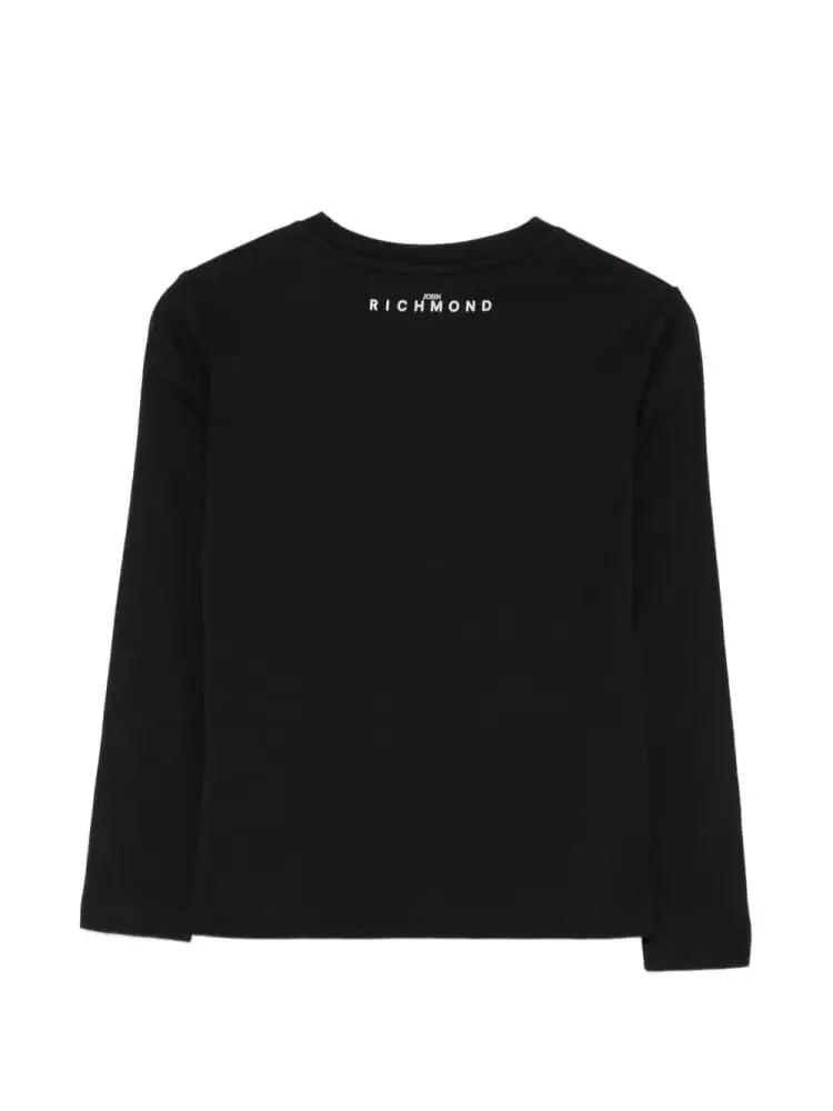 tshirt nera bambino logo lettering miniatura 2