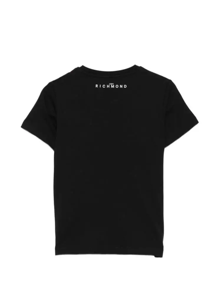 tshirt nera bambino logo lettering miniatura 2