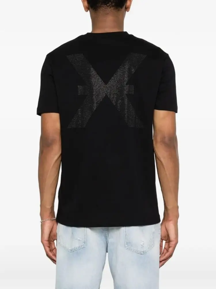 tshirt nera uomo maxi logo miniatura 2