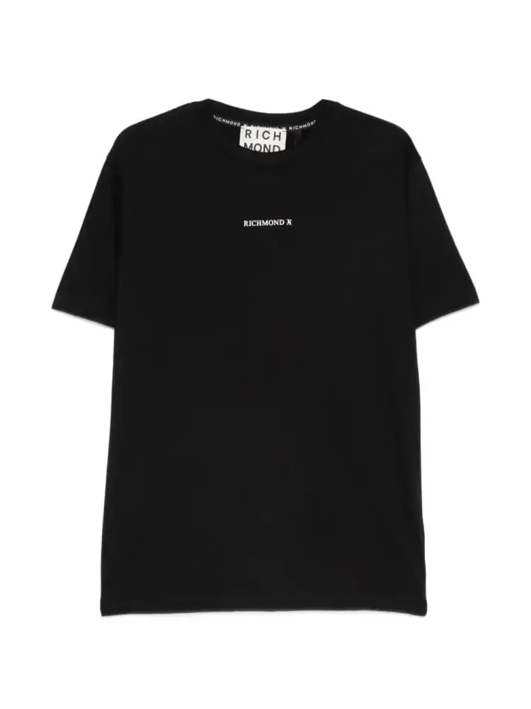 tshirt nera uomo maxi logo