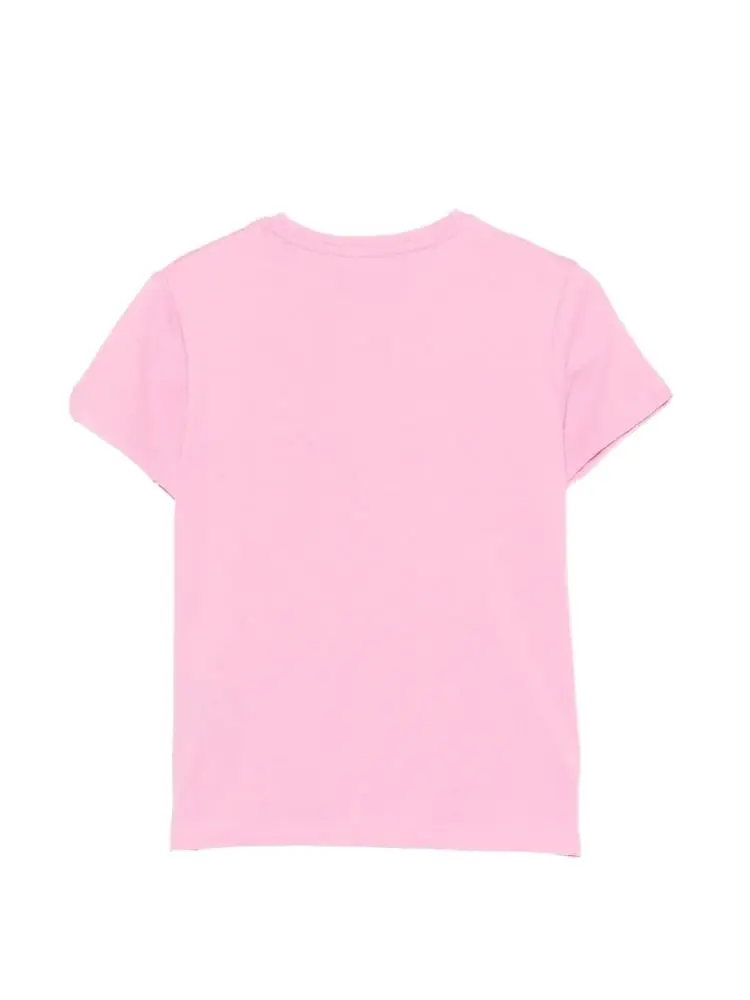 tshirt rosa bambina logo lettering miniatura 2