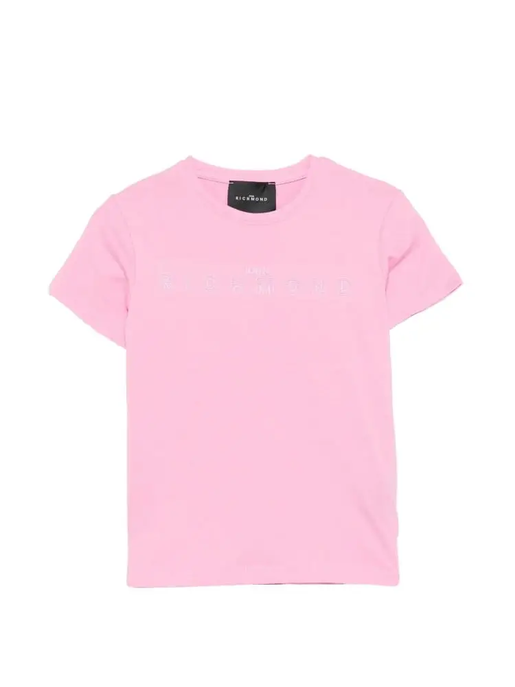 tshirt rosa bambina logo lettering