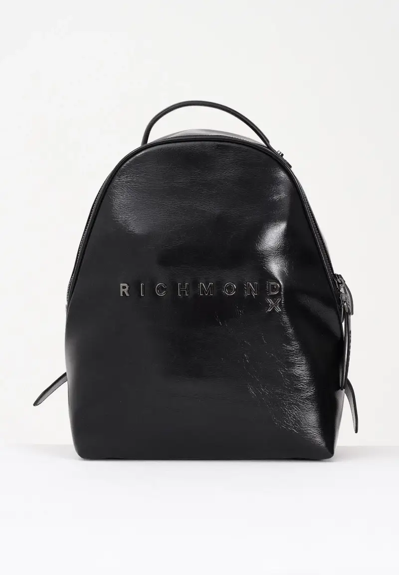 Zaino nero da donna con logo