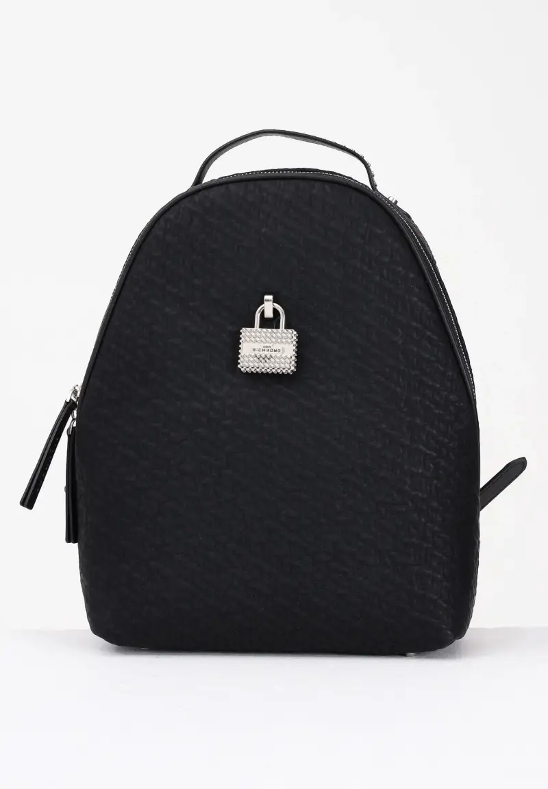 Zaino nero da donna con lucchetto