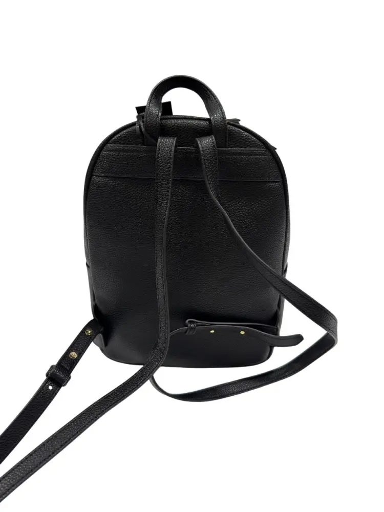zaino nero donna con dettagli oro miniatura 2