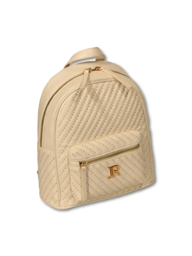 zaino panna donna logo oro a contrasto miniatura 2