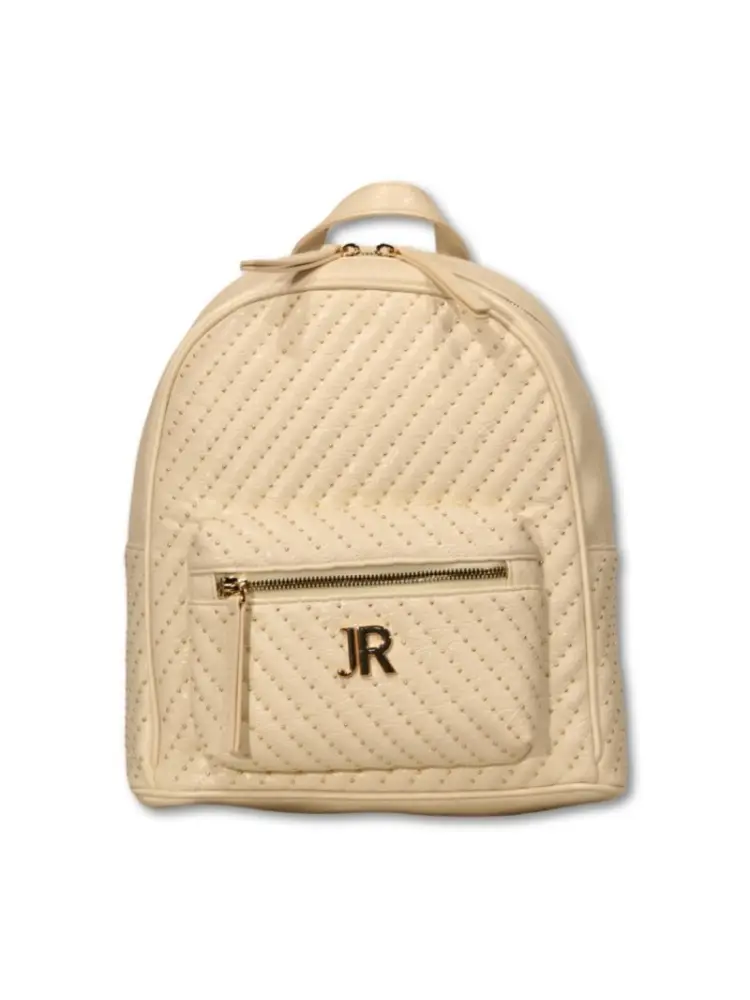 zaino panna donna logo oro a contrasto