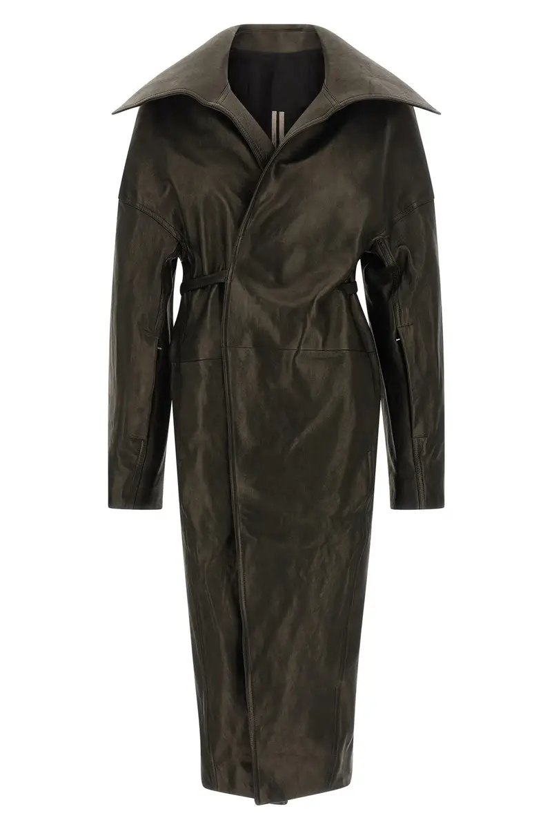 Cappotto 'Dracucollar Belted' Nero