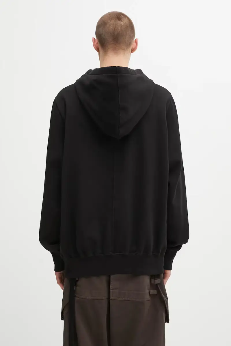 felpa in cotone Oversized uomo colore nero con cappuccio DU02E7262.FEP2P miniatura 3