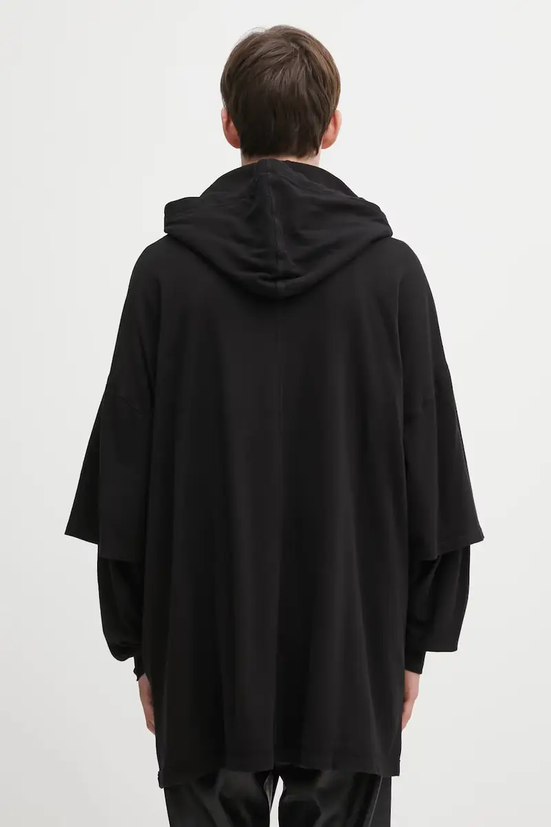 felpa in cotone Tommy Hustler uomo colore nero con cappuccio DU02E7271.JDB miniatura 3