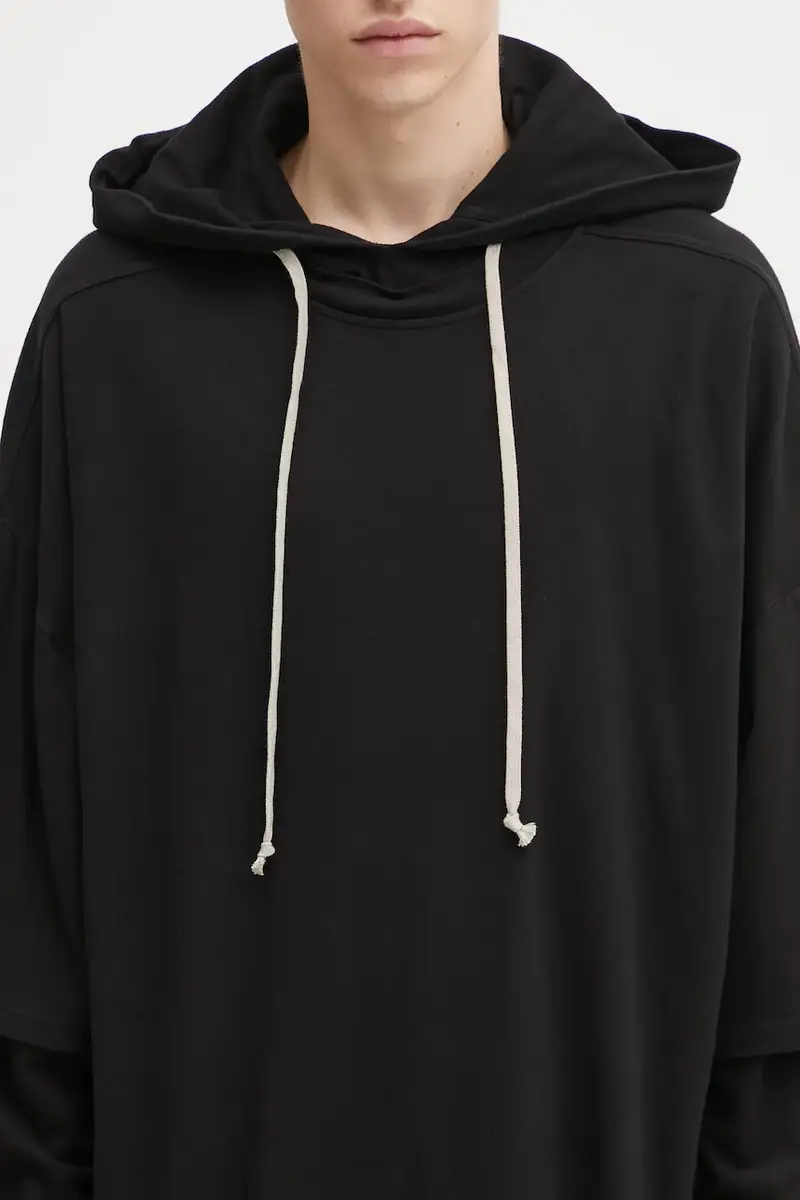 felpa in cotone Tommy Hustler uomo colore nero con cappuccio DU02E7271.JDB miniatura 4