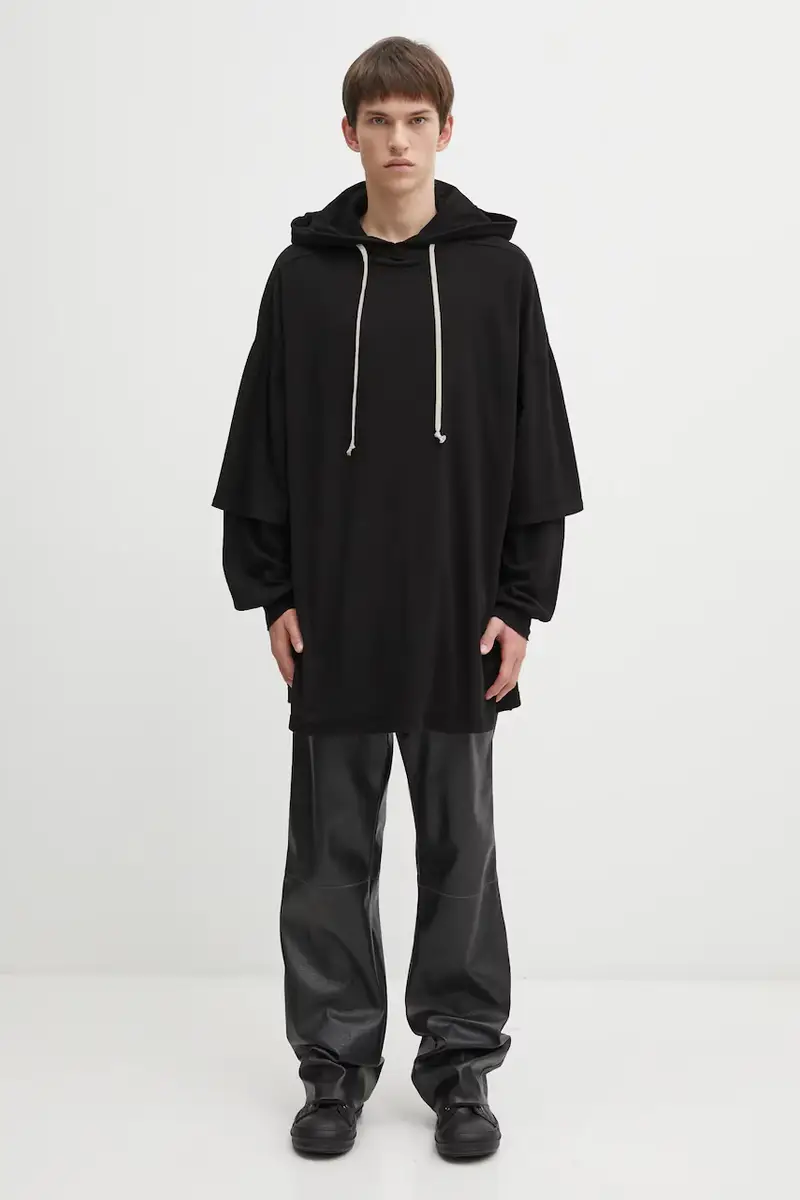 felpa in cotone Tommy Hustler uomo colore nero con cappuccio DU02E7271.JDB miniatura 5