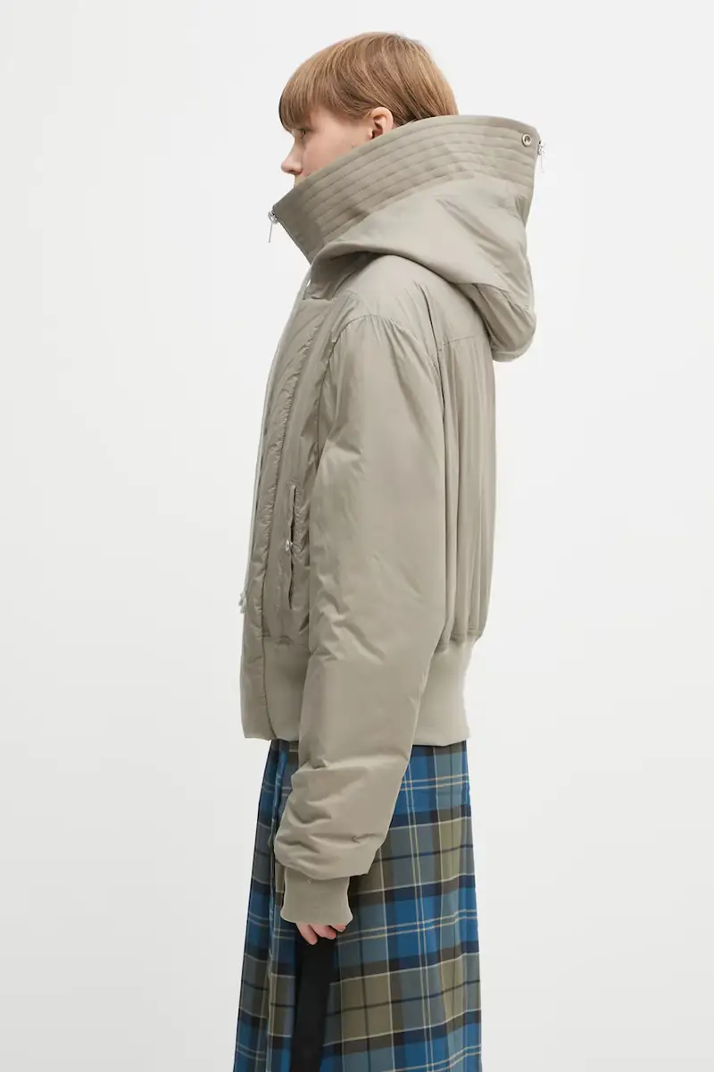 giacca Cropped Alice Parka colore beige DS02E7731.NP miniatura 2