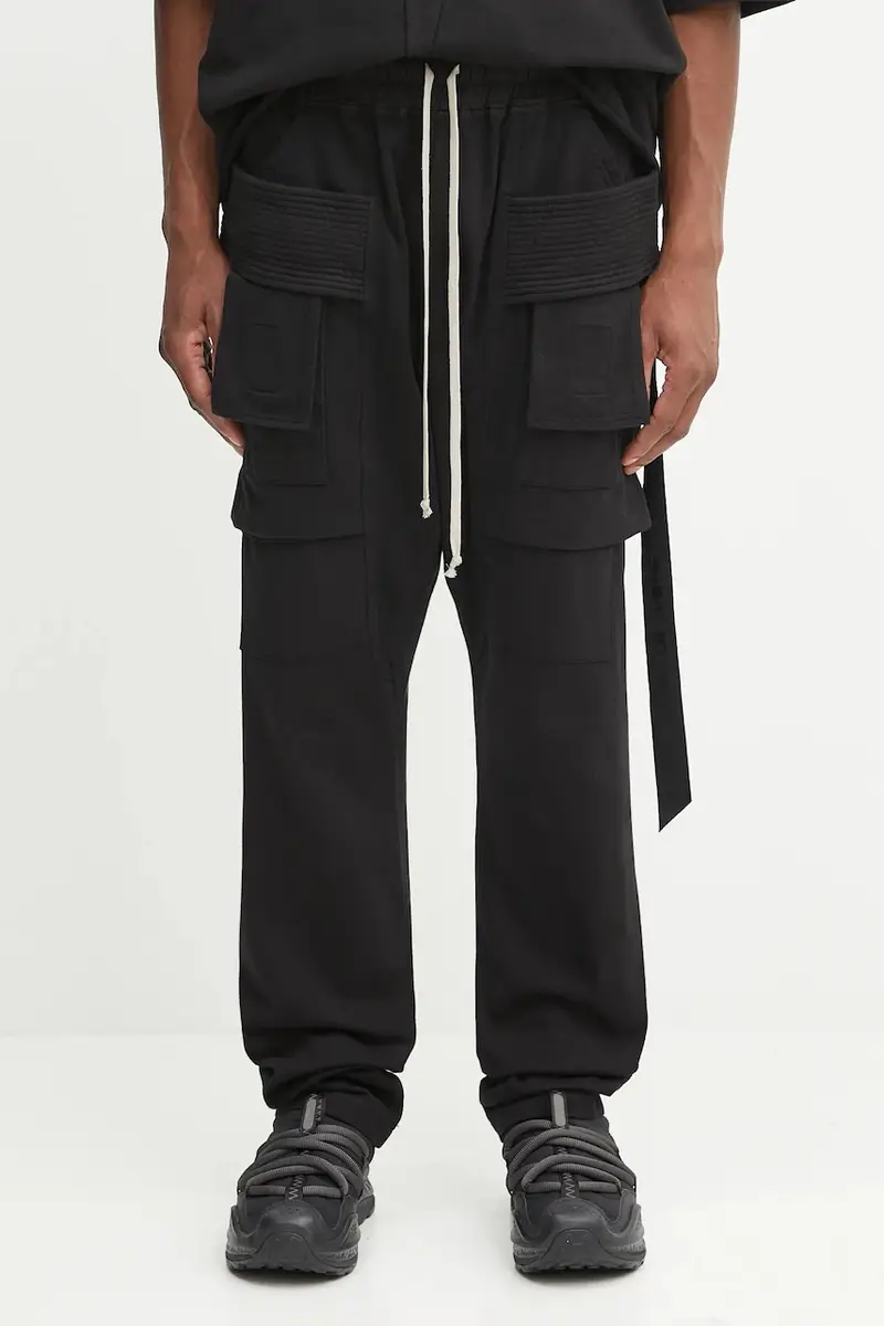 pantaloni in cotone Creatch Cargo Drawstring uomo colore nero DU02E7376.RIG