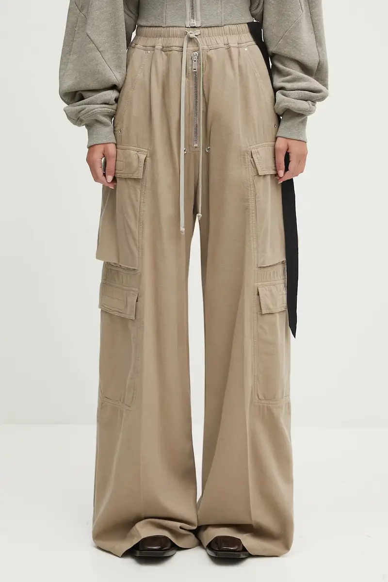 pantaloni in cotone Double Cargo Jumbo Belas donna colore beige DS02E7324.CFL