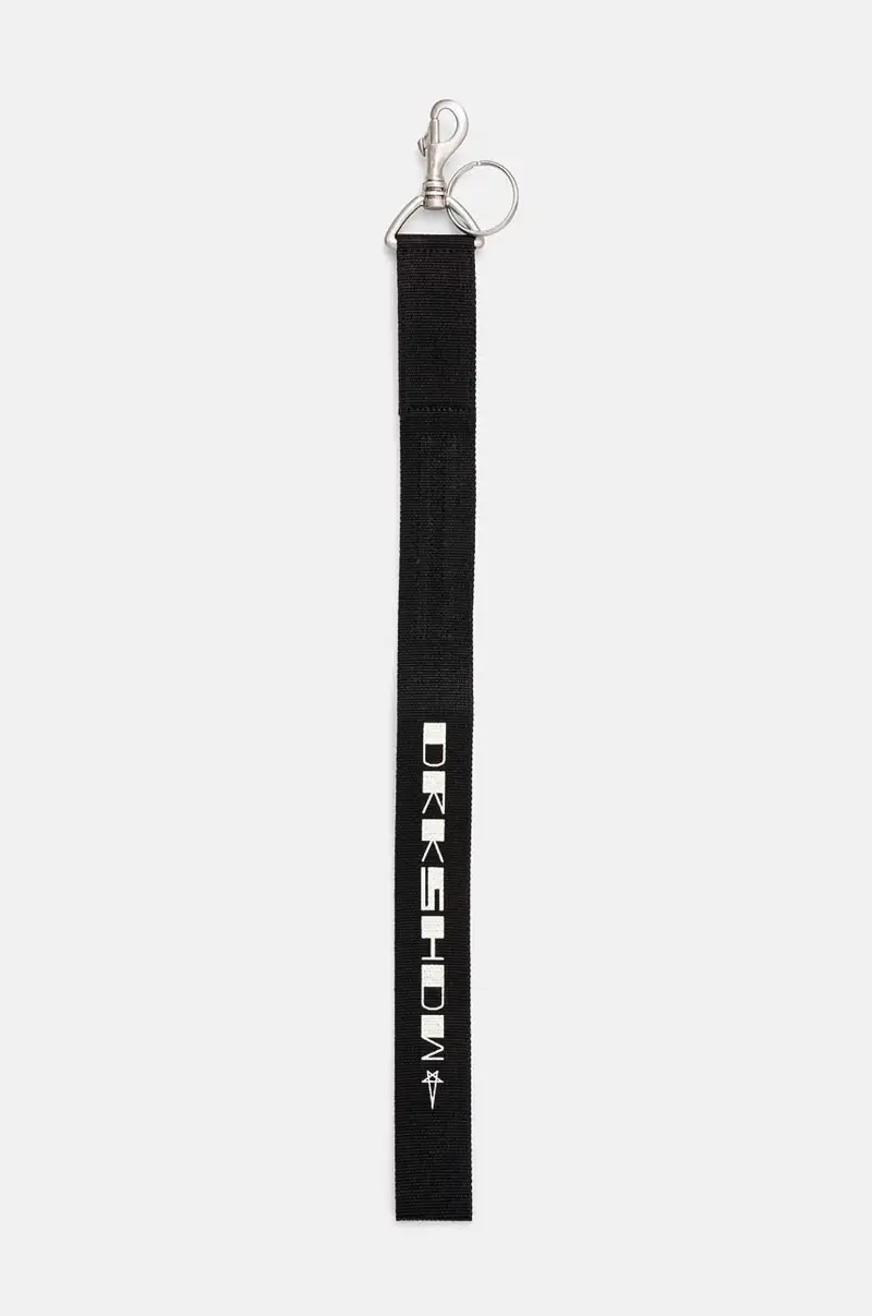 Rick Owens ciondolo Webbing Keychain DA02D2401.WEBP10 Nero