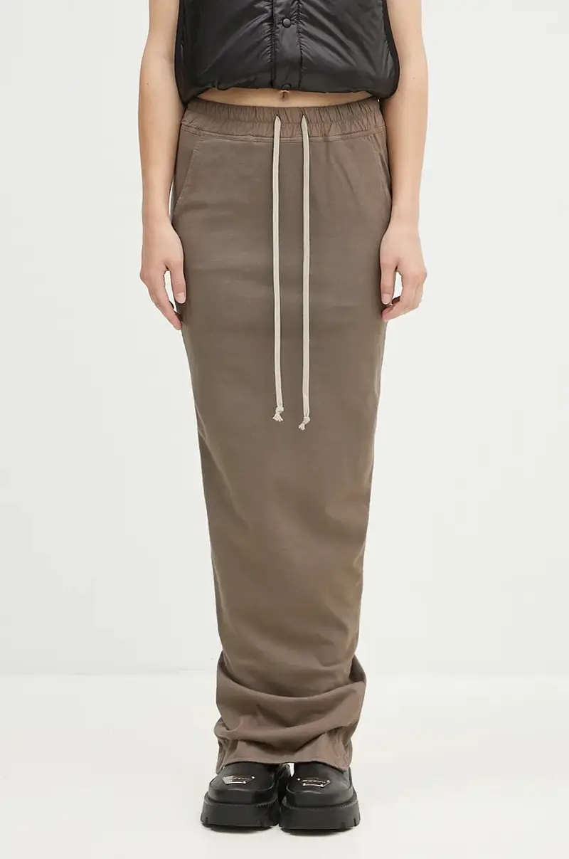 Rick Owens gonna Pull On Pillar Skirt colore grigio DS02D2332.RIG
