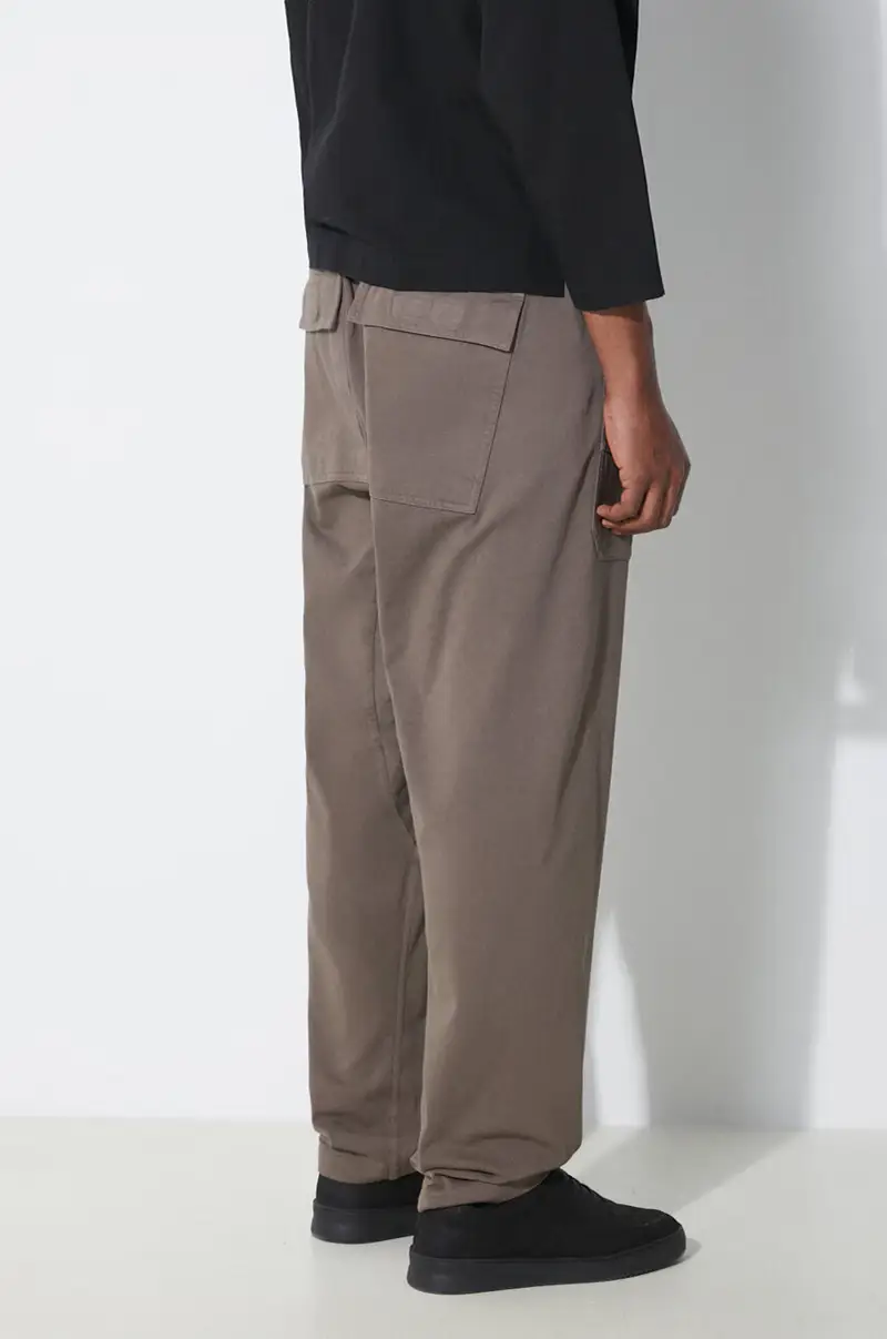 Rick Owens pantaloni da jogging in cotone colore marrone DU01D1370.RIG.34 miniatura 3